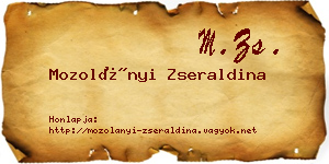 Mozolányi Zseraldina névjegykártya